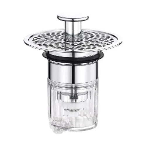 Revolutionary Universal Washbasin Drain Plug with Anti-Clogging Hair Catcher and Odor Control