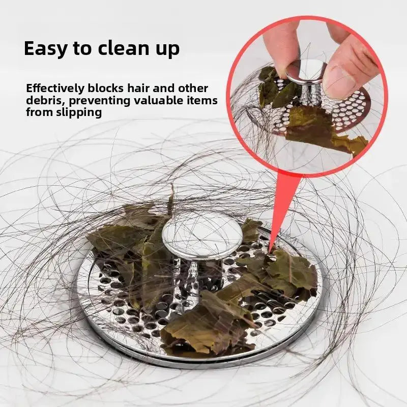 Revolutionary Universal Washbasin Drain Plug with Anti-Clogging Hair Catcher and Odor Control