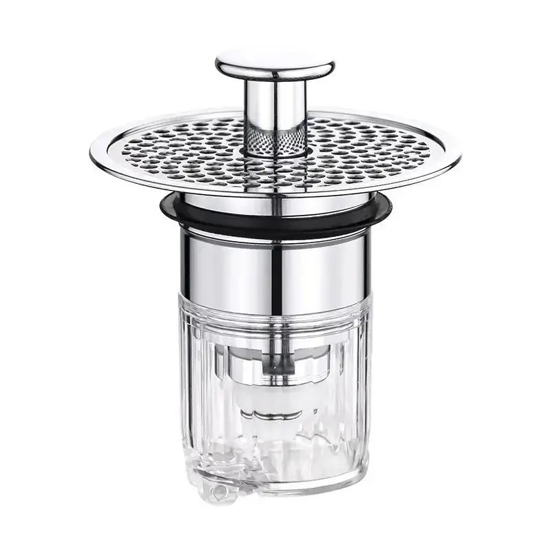 Revolutionary Universal Washbasin Drain Plug with Anti-Clogging Hair Catcher and Odor Control