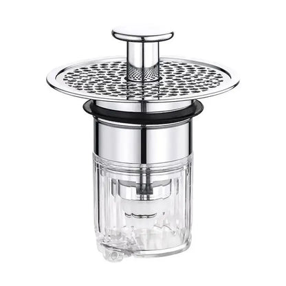 Revolutionary Universal Washbasin Drain Plug with Anti-Clogging Hair Catcher and Odor Control