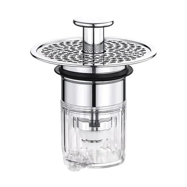 Revolutionary Universal Washbasin Drain Plug with Anti-Clogging Hair Catcher and Odor Control